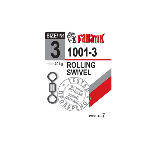 Вертлюг Fanatik 1001-3 тест 40 кг