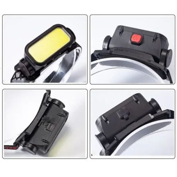 Фонарь аккумуляторный POLICE BL-008+COB (white+red) Li-ion аккум.,ЗУType-C.Box