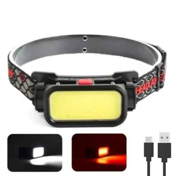Фонарь аккумуляторный POLICE BL-008+COB (white+red) Li-ion аккум.,ЗУType-C.Box