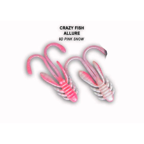 Съедобная силиконовая приманка Crazy Fish Allure 1.6" (0,86 г) цвет 23-40-9d-6, для форели, окуня, микроджиг,