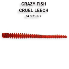 Їстівна силіконова приманка Crazy Fish Cruel Leech 2.2" 4-5 см часник, реалістична, з атрактантами, для окуня, щуки, судака