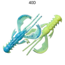 Їстівна силіконова приманка Crazy Fish Nimble 2" 50-50-40d-6-F кальмар, активний рак для лову окуня, джиг, Dropshot, Texas rig