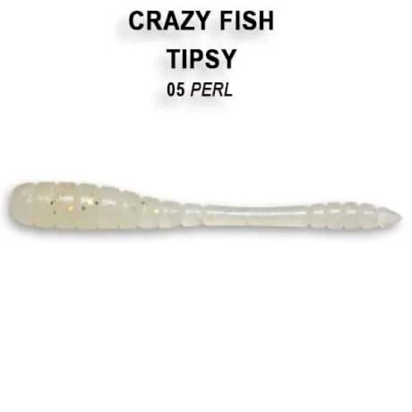 Їстівна силіконова приманка Crazy Fish Tipsy 2" 9-50-5-1, аніс, для хижої та мирної риби, слаг, м’який силікон
