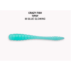 Їстівна силіконова приманка Crazy Fish Tipsy 2" 9-50-90-6, слаг, кальмар, активна гра, для хижої та мирної риби