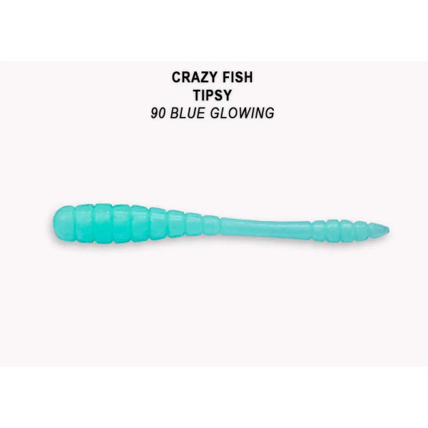 Їстівна силіконова приманка Crazy Fish Tipsy 2" 9-50-90-6, слаг, кальмар, активна гра, для хижої та мирної риби