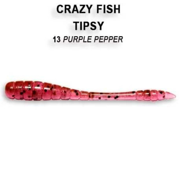Їстівна силіконова приманка Crazy Fish Tipsy 5 см, уловистий слаг для щуки, окуня та судака, активна на ривкових проводках