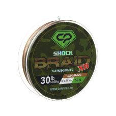 Шок-лідер CARP PRO DIAMOND Плетений PE 8x 35 lb 50 м коричн. камо