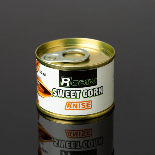 Насадка кукуруза Sweet Corn ROBIN Анис 65 мл. ж/б приманка для рыбалки