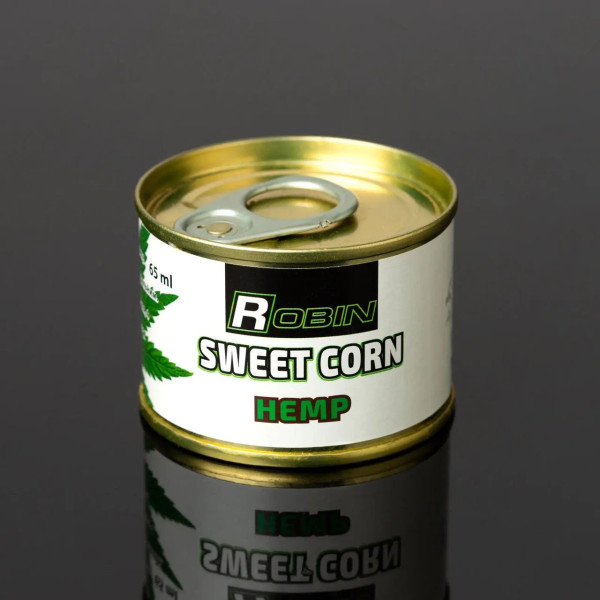 Кукурудза Sweet Corn ROBIN Конопля 65 мл. ж/б приманка для риболовлі