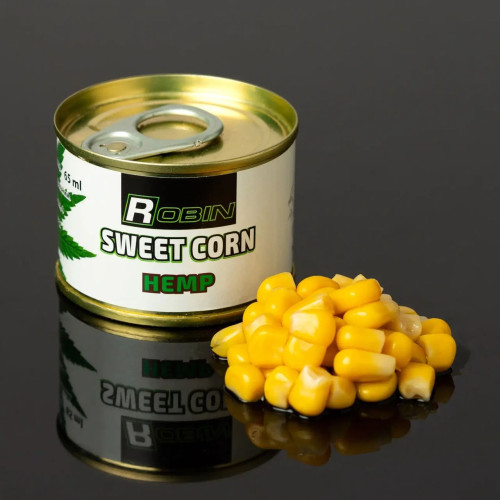 Кукурудза Sweet Corn ROBIN Конопля 65 мл. ж/б приманка для риболовлі