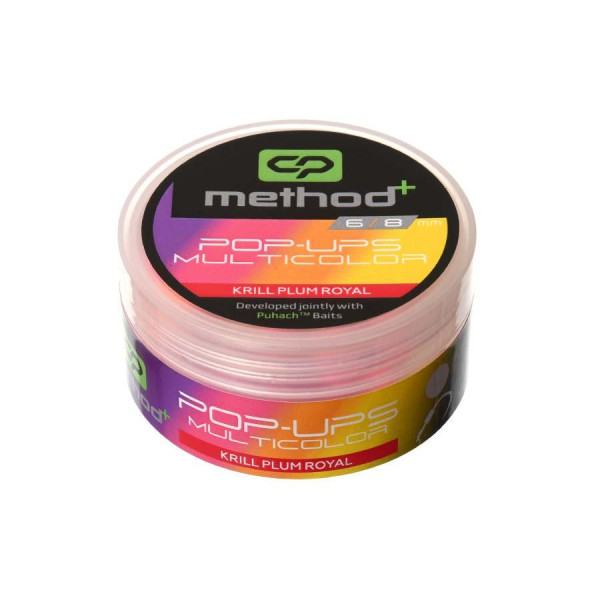 Бойли Carp Pro Method+ Multicolor Pop Ups 8/6 мм Krill Plum Royal