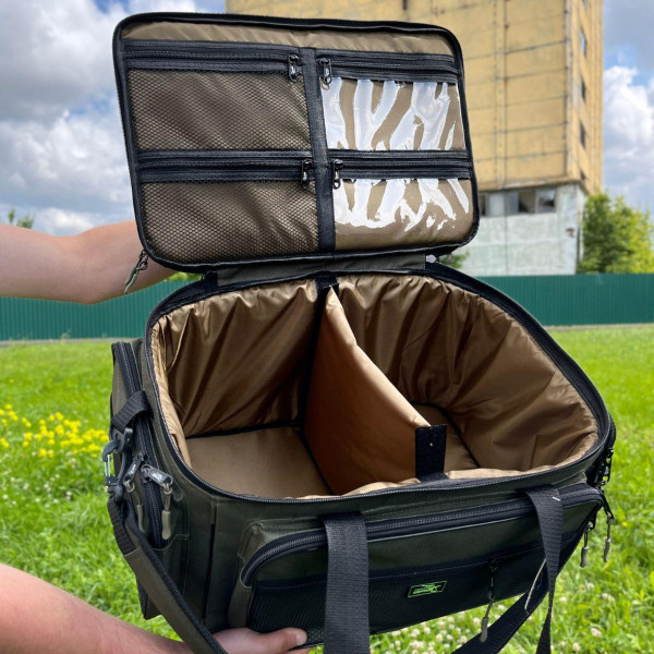 Сумка для рыбалки ProfMontazh BIG CARP 55L 12 карманов