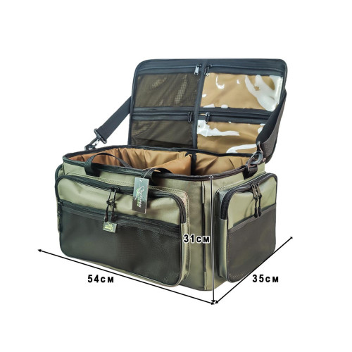 Сумка для риболовлі ProfMontazh BIG CARP 55L 12 кишень
