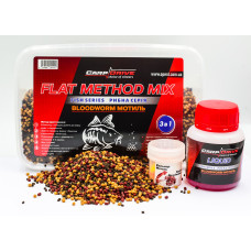 Методний  пелетс, метод мікс Bloodworm (Мотиль) Carp Drive 3 в 1
