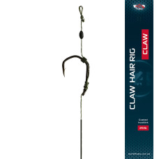 Готовый поводок в оплетке W4C с волосом CLAW Hair Rig, крючок CLAW № 6