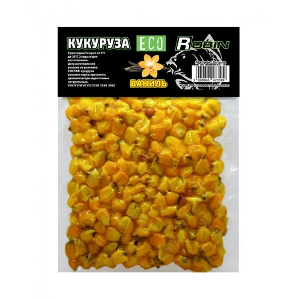 Кукуруза вакум Robin 100 гр - ваниль, насадка для рыбалки