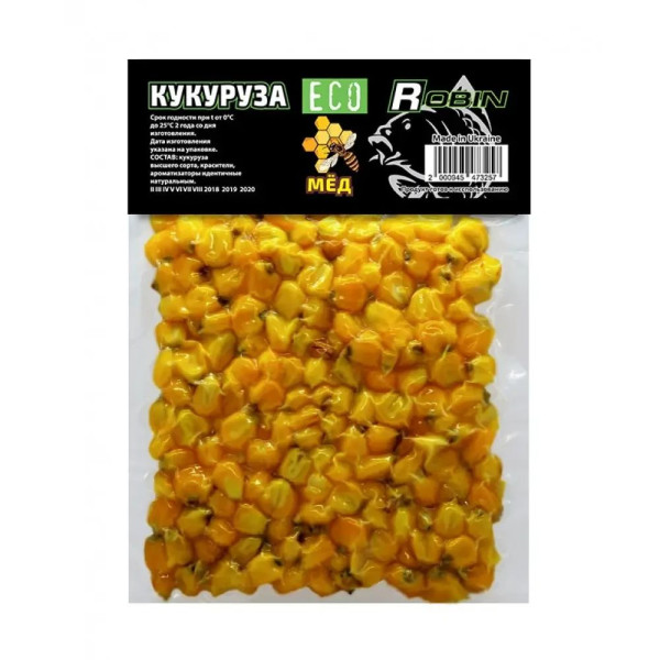 Кукуруза вакум Robin 100 гр - мёд, насадка для рыбалки