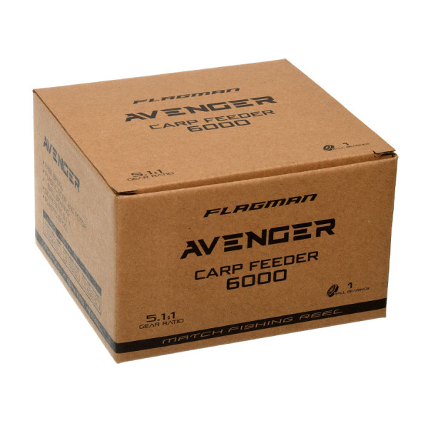 Котушка фідерна Flagman Avenger Carp Feeder 5000, 1 підшипник, передній фрикціон, система Free Spool, редукція 5.1:1