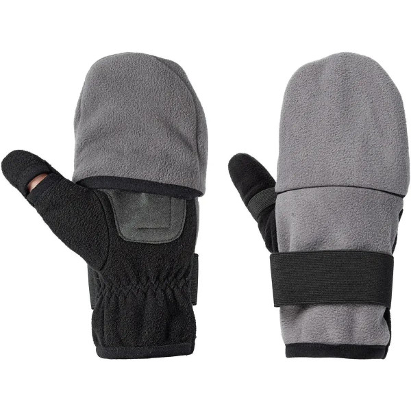 Рукавички Viking Fishing Ice Pro Gloves L (fleece) 5 cut finger+cover grey-graphite