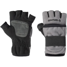 Рукавички Viking Fishing Ice Pro Gloves M (fleece) 5 cut finger+cover grey-graphite