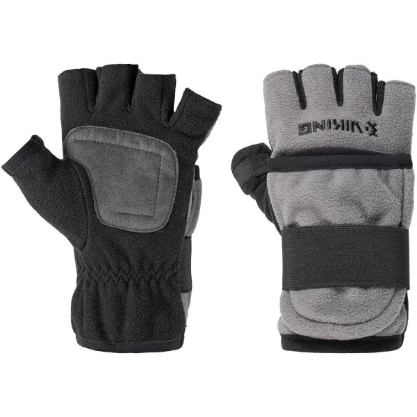 Рукавички Viking Fishing Ice Pro Gloves M (fleece) 5 cut finger+cover grey-graphite
