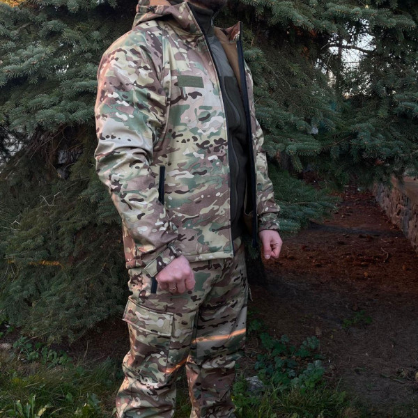 Костюм тактичний на флісі мультикам Softshell 56