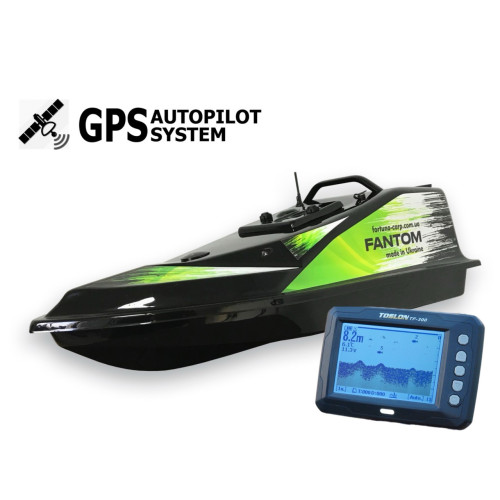 Кораблик для прикормки Фантом Модерн з ехолотом Toslon TF300 та GPS автопілотом (V3_6+1)