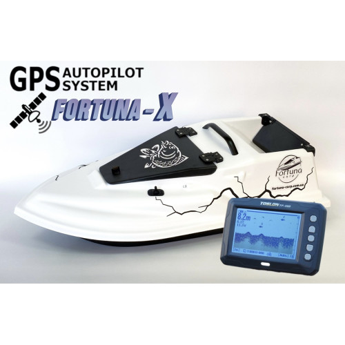 GPS (Fortuna-X) Ехолот Toslon TF300 Прикормочний кораблик Фурія Шторм