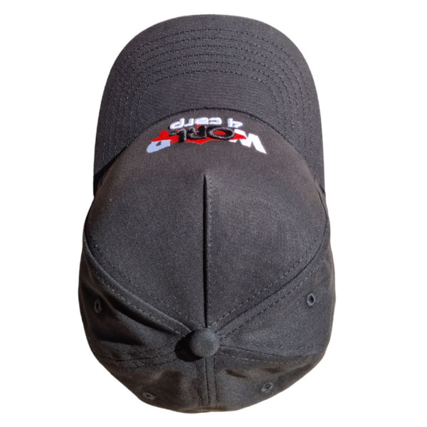 Бейсболка World4Carp Cap, классическая, 100% хлопок, регулируемый размер, с вышитым логотипом, черная, для рыб