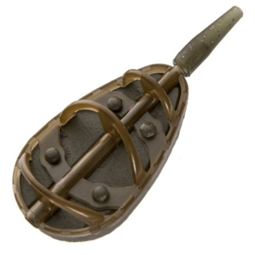 Кормушка флет капля Flat Drop M 33x75 мм, 40 г — фидерная кормушка с аэроформой, прочная, полупрозрачный пласт 90 гр.