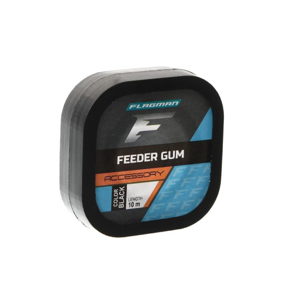 Амортизатор Flagman Feeder Gum Black 1 мм, 10 м, для фідерних оснасток, чорний колір