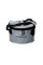 Відро для прикормки Flagman Gray EVA 30x18 см з кришкою, водонепроникне, складане, легке, міцне, для риболовлі та транспортування