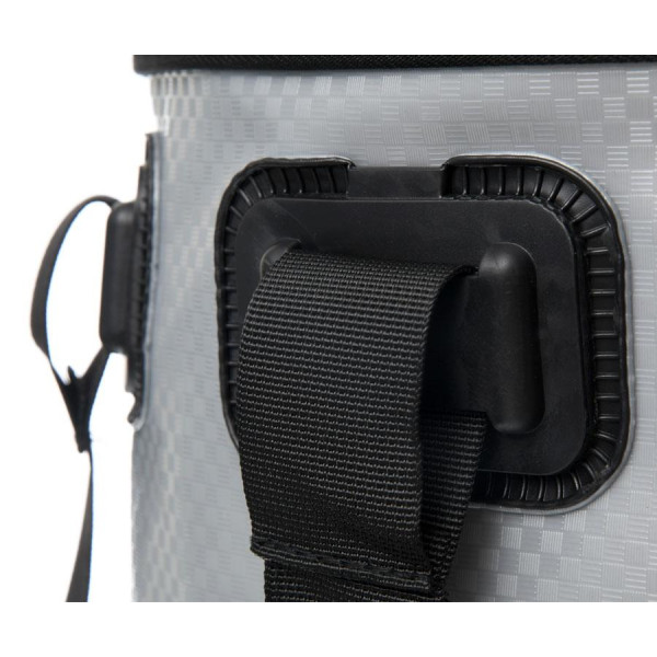 Відро для прикормки Flagman Gray EVA 30x18 см з кришкою, водонепроникне, складане, легке, міцне, для риболовлі та транспортування