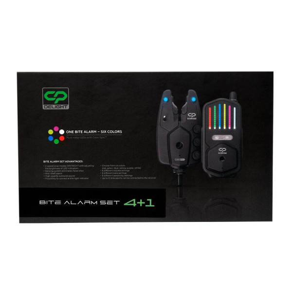 Набор электронных сигнализаторов поклевки Carp Pro Delight 4+1, с ресивером, водонепроницаемые