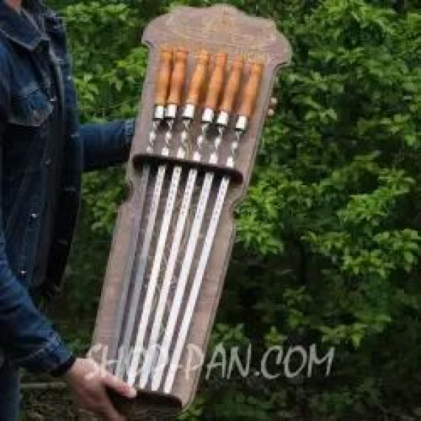 Настенная подвеска для шампуров с эксклюзивной печатью, из натурального дерева, стильный органайзер для хранен