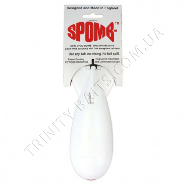 Ракета для прикормки Carp SPOMB Large, бело-черная, аэродинамическая, для точного заброса прикормки