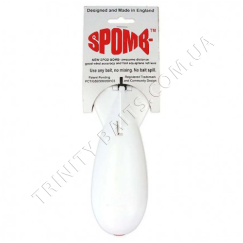 Ракета для прикорма TRINITY Spomb Midi, оригинал, бело-черная, аэродинамическая, для точной подачи прикорма