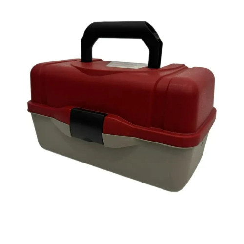 Рыболовный ящик Eclipse 3020BG Grey/Red с 2 полками 350×200×190 мм органайзер для снастей пластиковый с перего