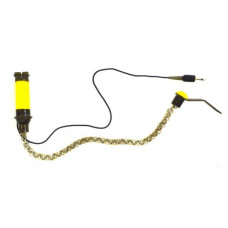 Свінгер для риболовлі Fishing ROI Bite Indicator на ланцюжку з підключенням, механічний індикатор кльову, жовтий