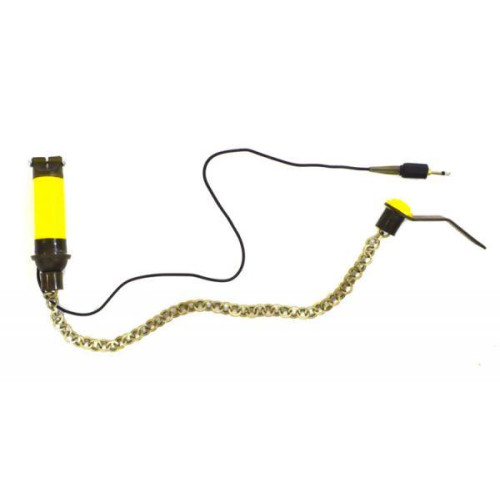 Свінгер для риболовлі Fishing ROI Bite Indicator на ланцюжку з підключенням, механічний індикатор кльову, жовтий