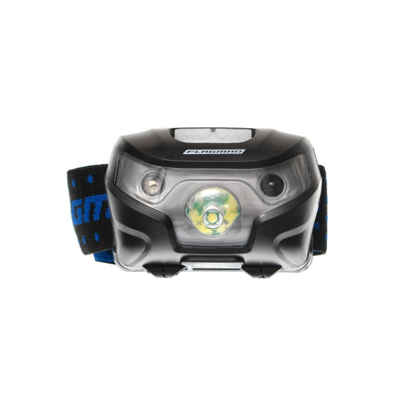 Фонарь налобный Flagman Head Lamp, 3 режима, сенсорное управление, LED, с аккумулятором, USB зарядка, поворотн