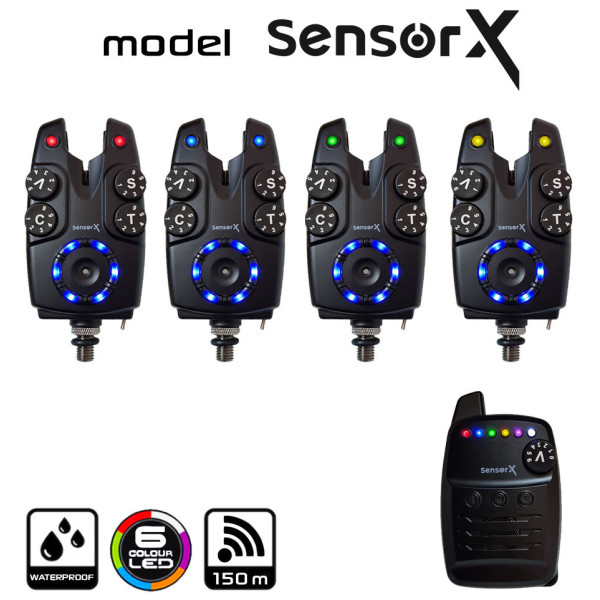 Набор сигнализаторов поклёвки World4Carp Sensor X Набор 5+1 Набор 4+1