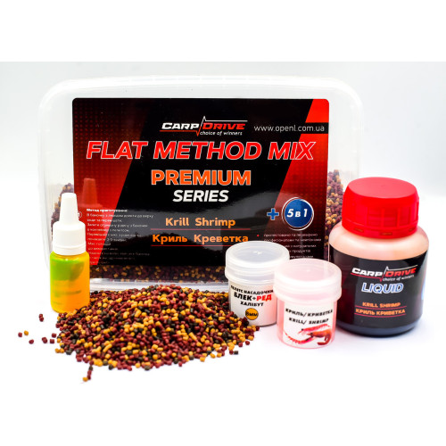 Методний пелетс, флет-молект-фікс Кріль-Креветка (Krill-Shrimp) Premium series Carp Drive 7 в 1