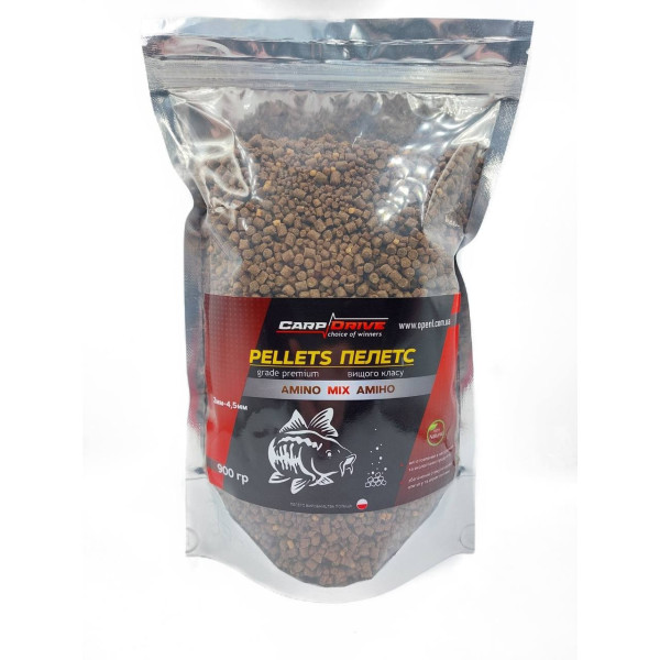 Методный пеллетс Carp Dream Amino (Амино) микс 2-4.5 мм 900 г — качественные гранулы для прикормки рыбы, актив