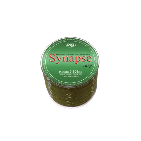 Монофільна волосінь Katran Synapse Carp 1000 м 0.286 мм (Olive Green), 12.85 lb / 5.83 кг, тонуча, карпова