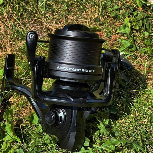 Котушка безінерційна Brain Apex Carp Big Pit 8000, 6+1 підшипник, передній фрикціон, Super Shallow Spool, передаточне число 4.11,