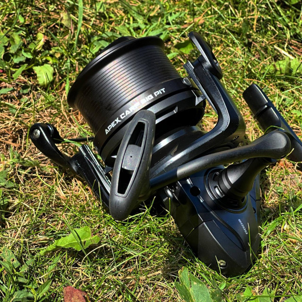Котушка безінерційна Brain Apex Carp Big Pit 8000, 6+1 підшипник, передній фрикціон, Super Shallow Spool, передаточне число 4.11,