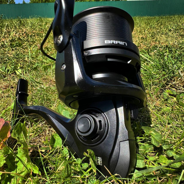 Котушка безінерційна Brain Apex Carp Big Pit 8000, 6+1 підшипник, передній фрикціон, Super Shallow Spool, передаточне число 4.11,