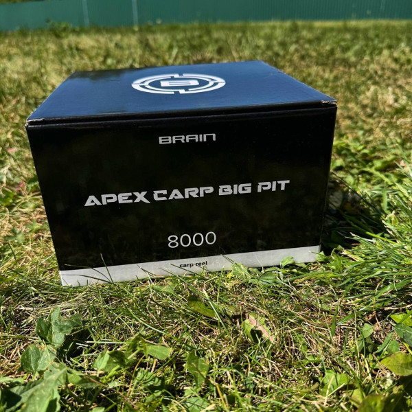 Котушка безінерційна Brain Apex Carp Big Pit 8000, 6+1 підшипник, передній фрикціон, Super Shallow Spool, передаточне число 4.11,