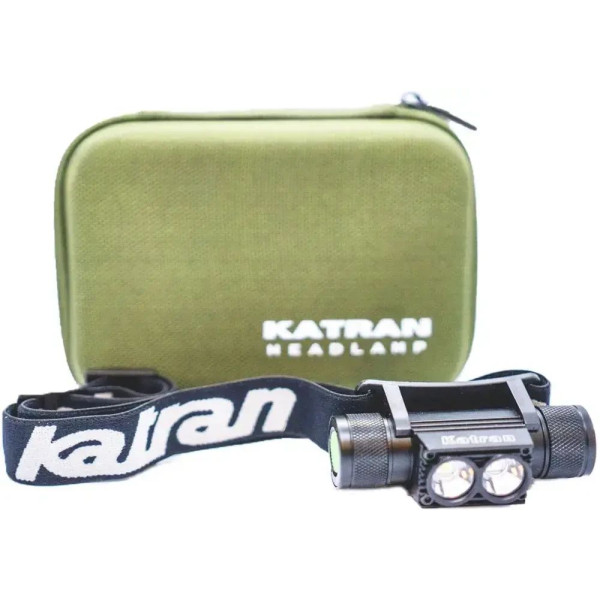 Налобный фонарь Katran W/B460 PRO с синим LED, аккумулятором 18650, зарядкой USB Type-C, памятью режимов